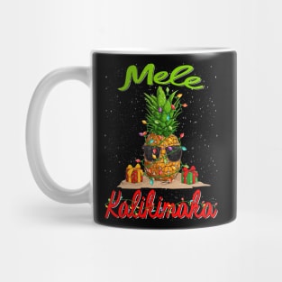 Mele Kalikimaka Pineapple Shirt Hawaiian Christmas Mug